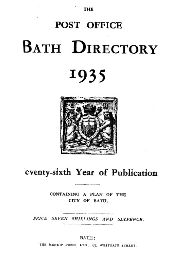 PO Bath Directory 1935